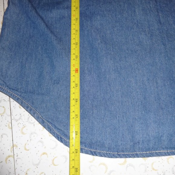 Vintage Mens Nutcracker Brand Christmas Denim Button Up Shirt NWT Size Medium - Picture 11 of 12